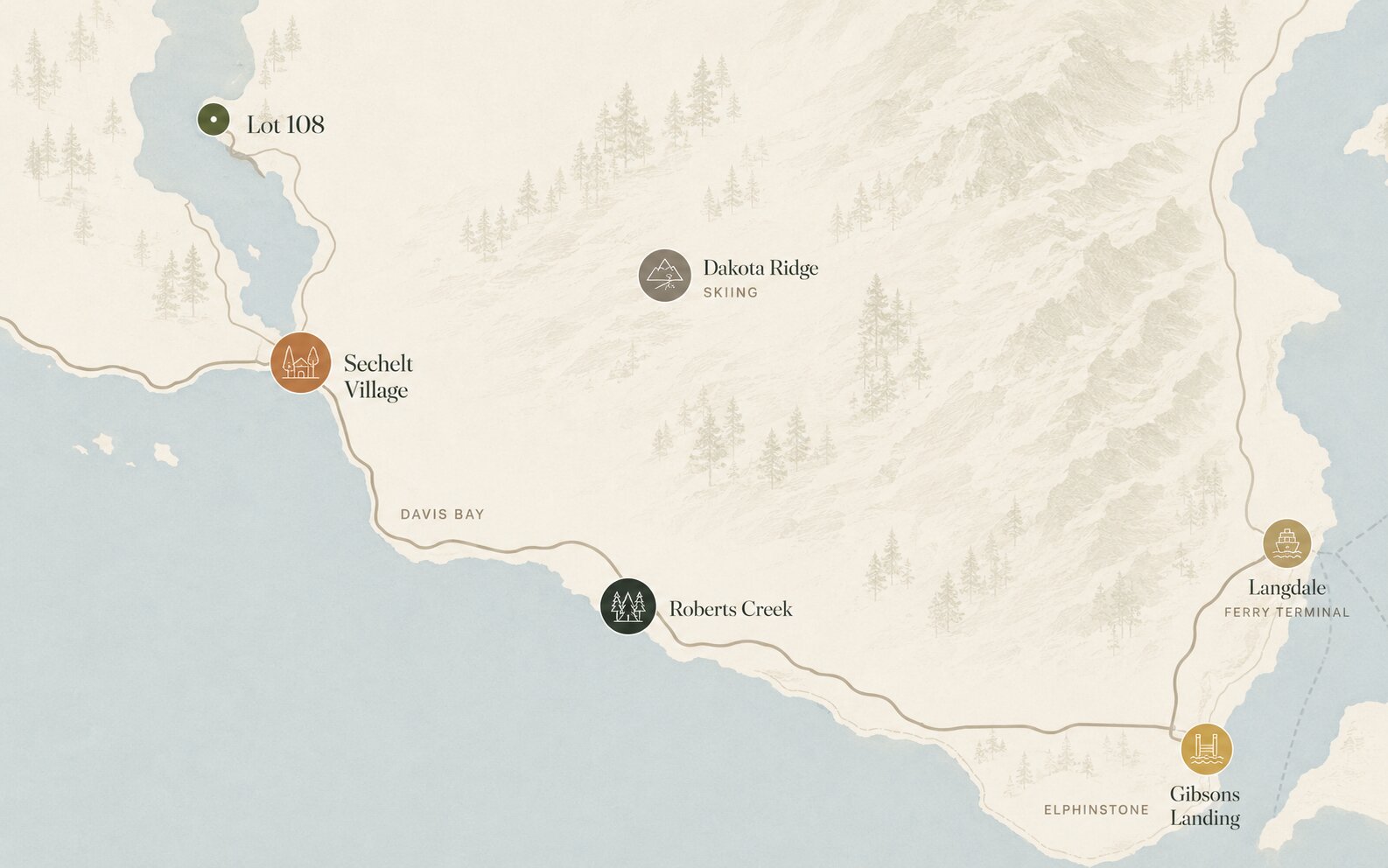 Map of the sunshine coast